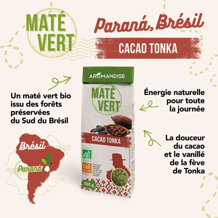 Maté gourmand cacao tonka - informations - Aromandise