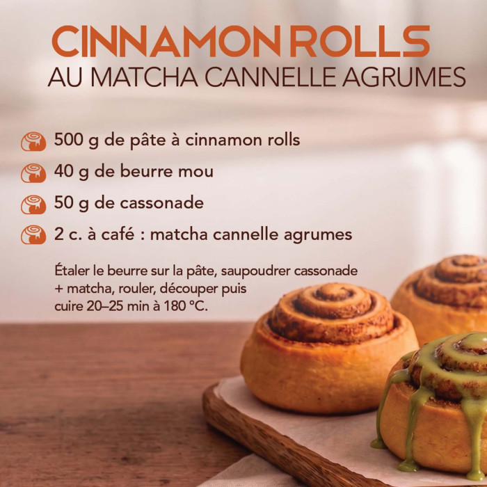 Matcha cannelle agrumes - thés bio japonais - Aromandise - recette