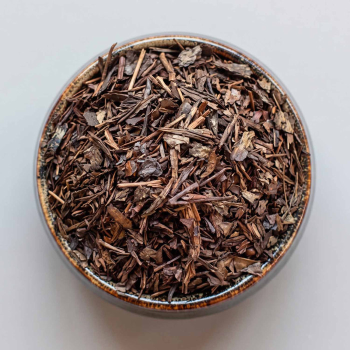 Thé Bancha grillé Hojicha - thé bio japonais - Aromandise - texture