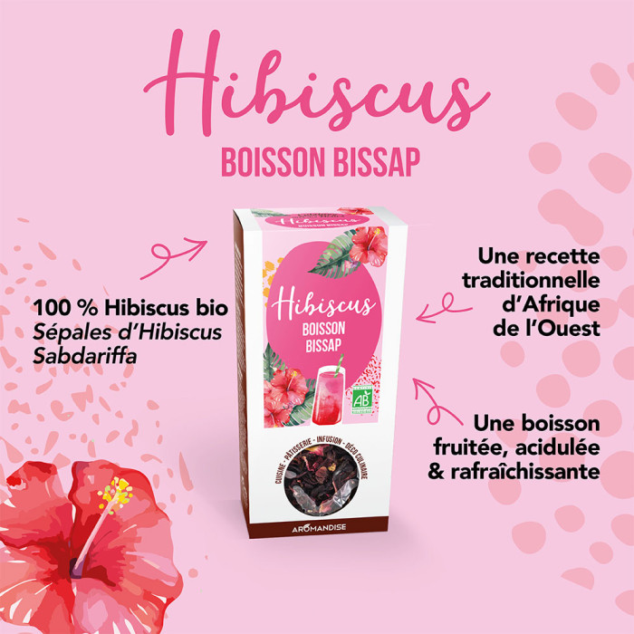 Pétales d'hibiscus - Fleurs à croquer - Aromandise - Informations