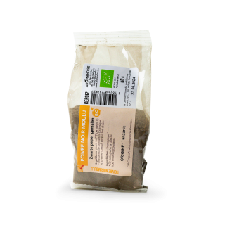POIVRE NOIR MOULU sachet zéro plastique - face - Aromandise