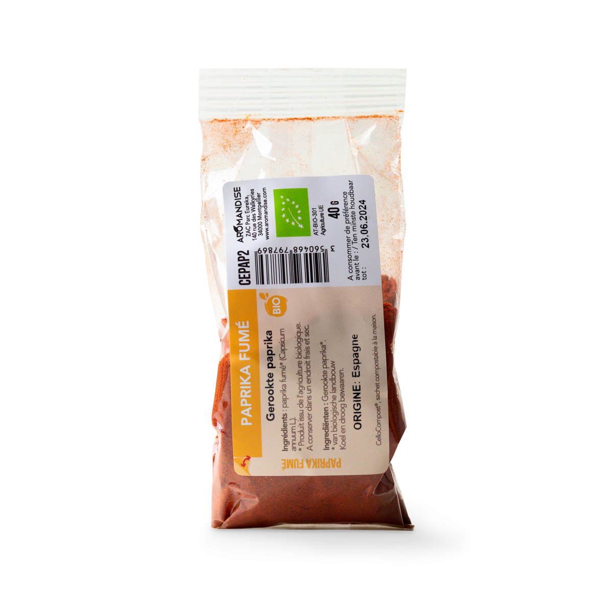 PAPRIKA FUMÉ sachet zéro plastique - face