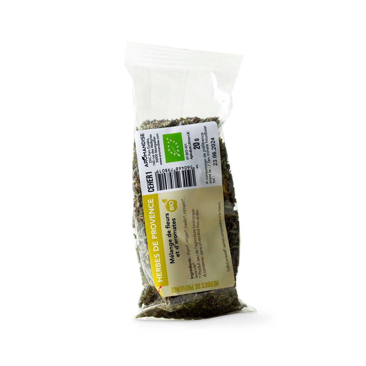 HERBES DE PROVENCE sachet zéro plastique - face