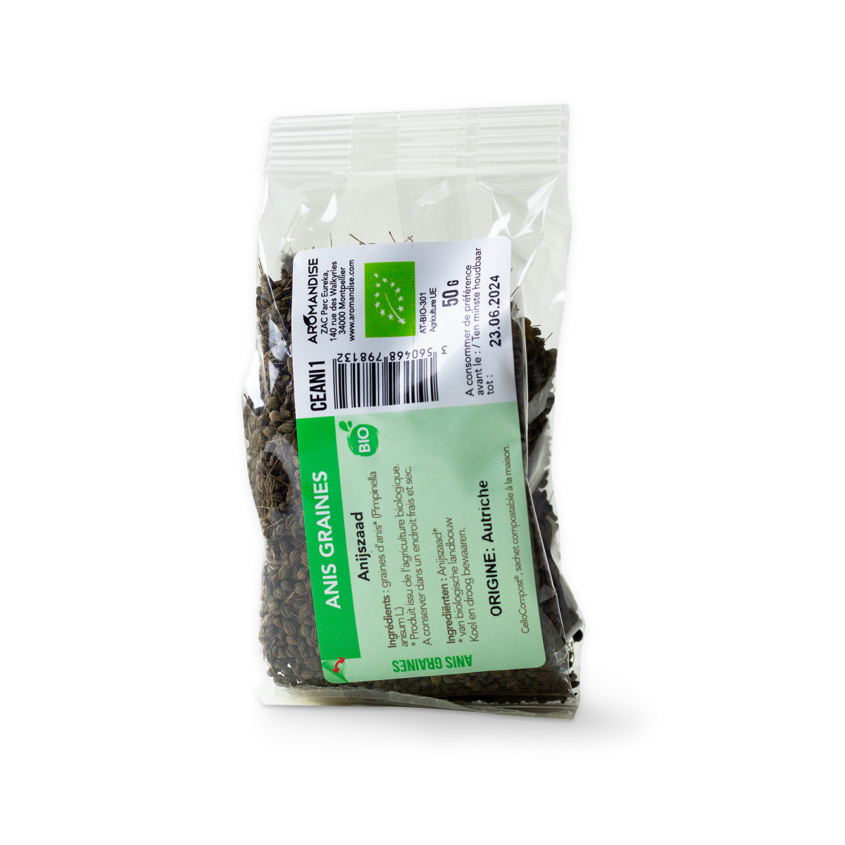 ANIS GRAINES sachet zéro plastique - face