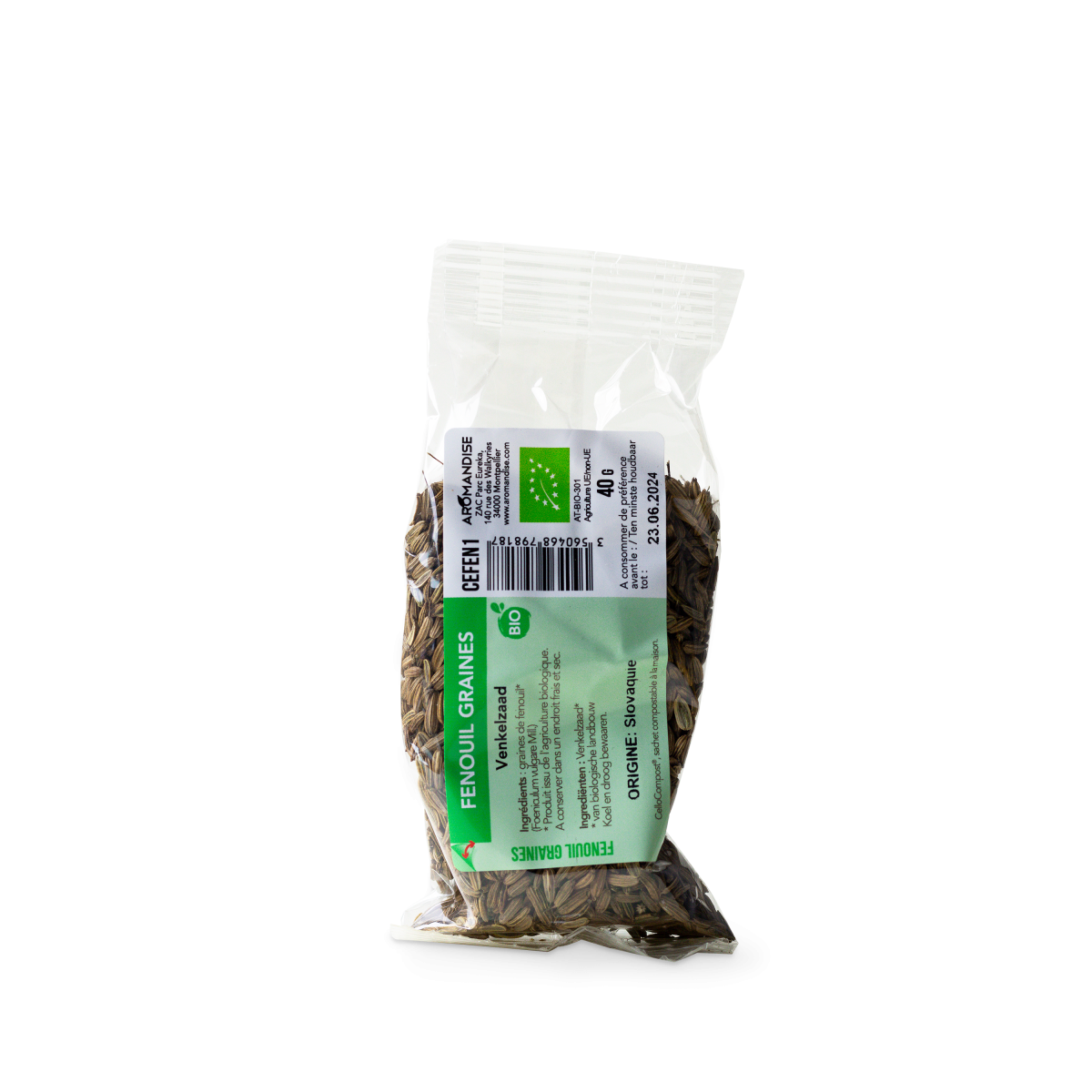 FENOUIL GRAINES sachet zéro plastique - face