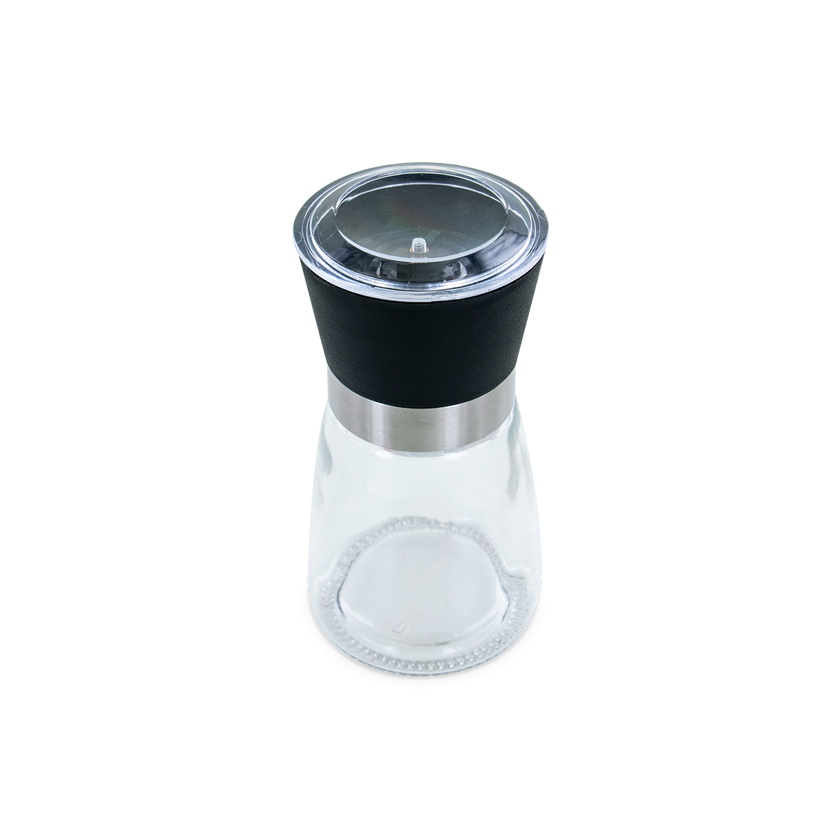 Moulin à épices en verre et céramique 140ml - face - Aromandise