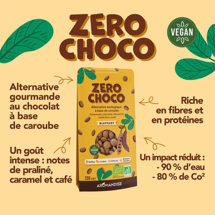 Pistoles de ZERO CHOCO à la caroube - Informations - AROMANDISE