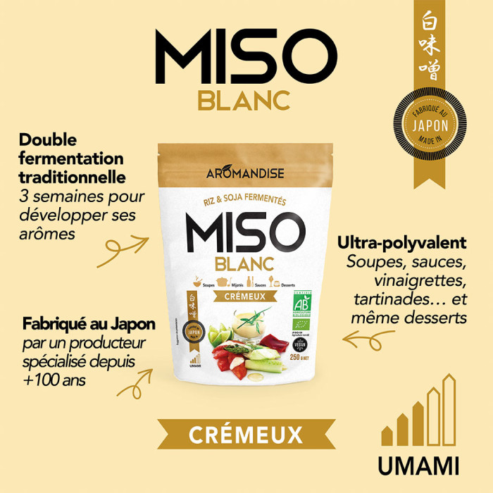 Miso Blanc Crémeux - épicerie japonaise - Aromandise - Informations