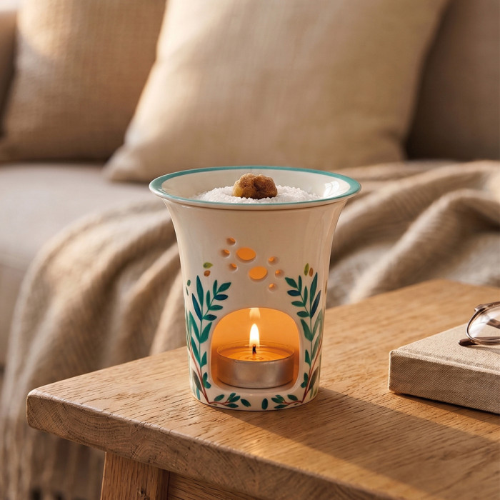 Diffuseur Jasmin en porcelaine pour résines - Les Encens du Monde - Ambiance