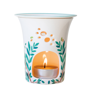 Diffuseur Jasmin en porcelaine pour résines - Les Encens du Monde - face