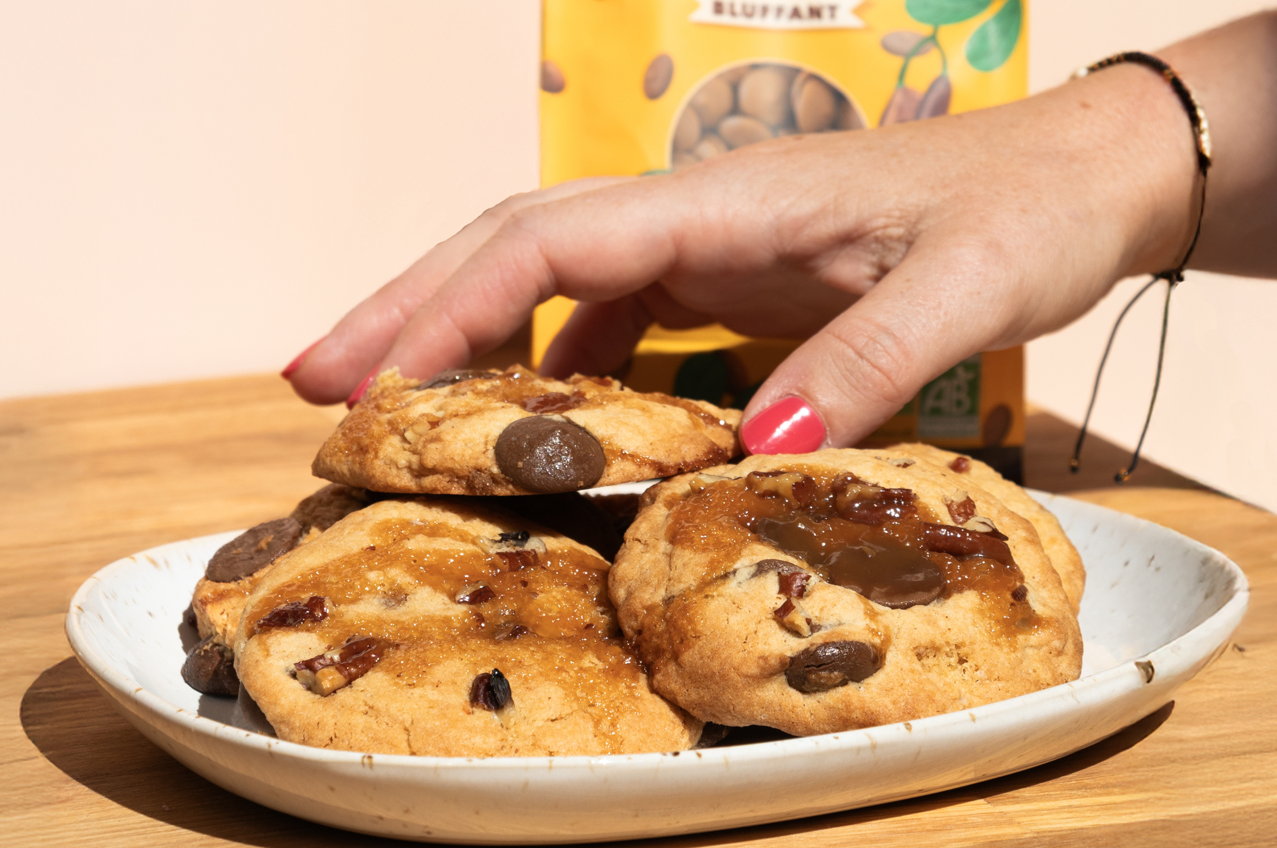 Cookie au Zéro Choco : la recette ultra gourmande au caramel et noix de pécan