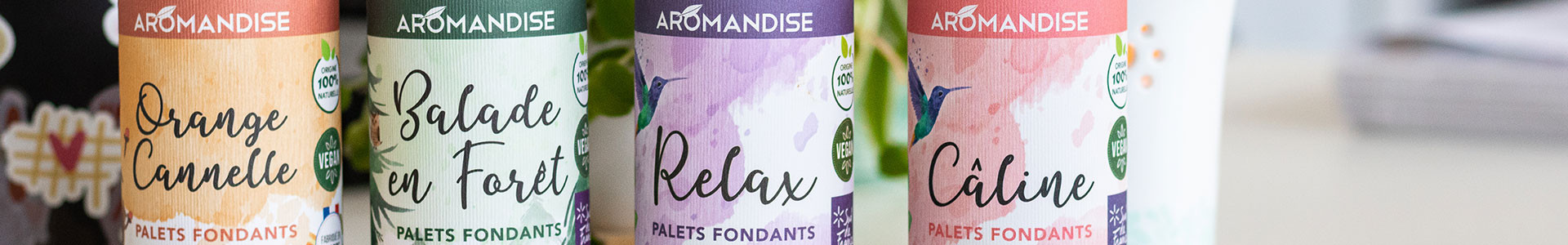 Palets fondants parfumés aux huiles essentielles fabriqués en France - Aromandise