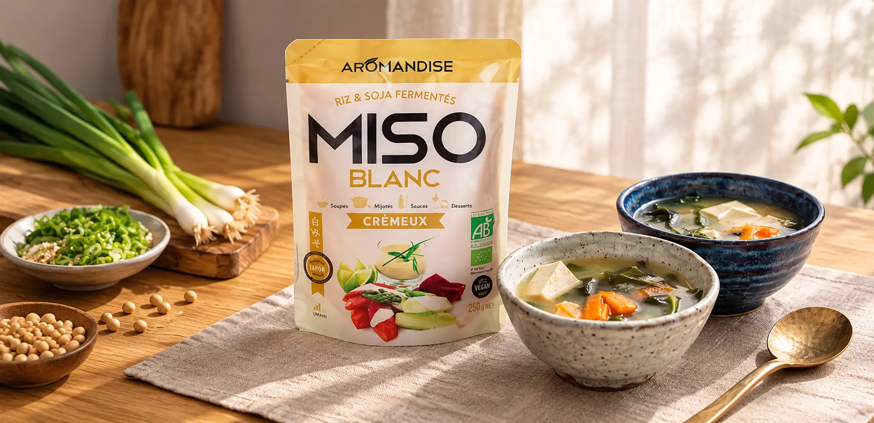 Miso Blanc Crémeux - texture crémeuse et goût umami - Aromandise