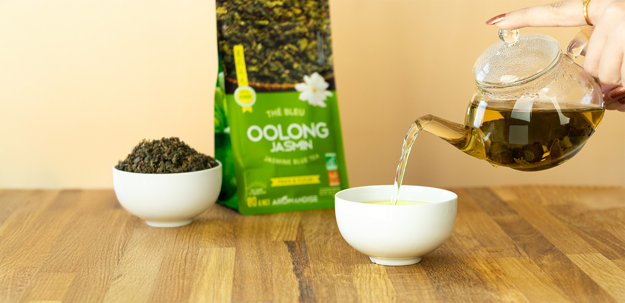 Thé Oolong Jasmin - notes florales infusable 3 fois - Aromandise